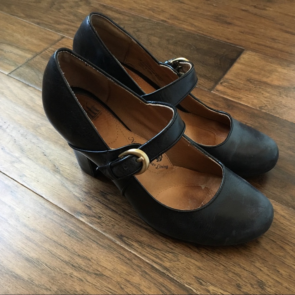 Mary Jane Leather Heels